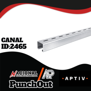 CANAL UNISTRUT PERFORADO 4 X 2 cm X 3 mt UOL 4X2