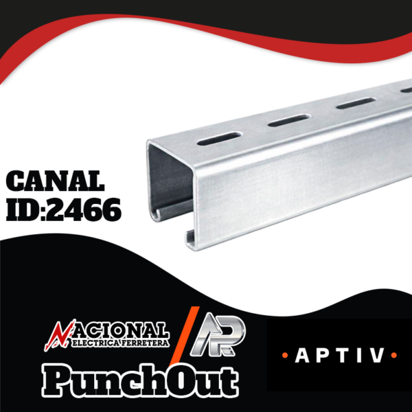 CANAL UNISTRUT PERFORADO 4 X 4 cm X 3 mt  UGE4X4