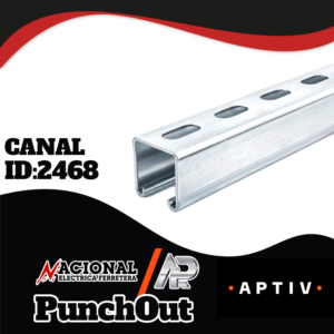 CANAL UNISTRUT PERFORADO 4 X 4 cm X 3 mt  REF.CED-40 CAL.12 UOR