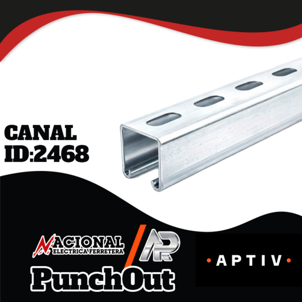 CANAL UNISTRUT PERFORADO 4 X 4 cm X 3 mt  REF.CED-40 CAL.12 UOR
