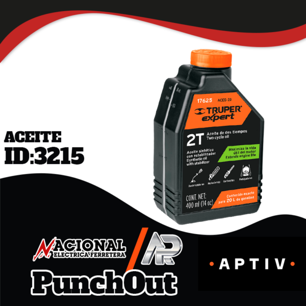 ACEITE P/MOTOR DE DOS TIEMPOS 16 oz TRUPER ACT-2T-16 COD.17625