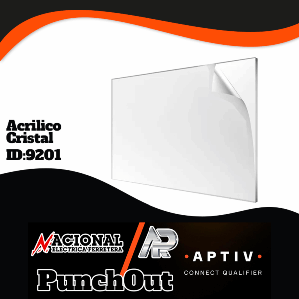 Punch-Out--Acrilico-Cristal-ID-9201 ACRILICO CRISTAL 1.80 X 1.20 3.0MM 1/8 (6x4)