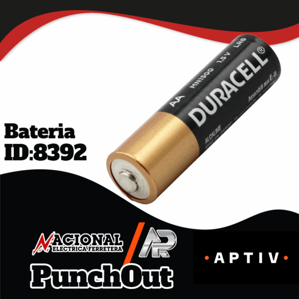 Punch-Out-Bateria-ID--8392 BATTERY ALKALINE AA SIZE DURACELL A PCS