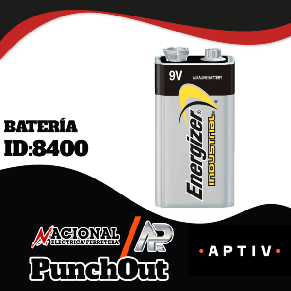 BATERIA ENERGIZER ALCALINA INDUSTRIAL 9 VOLTIOS