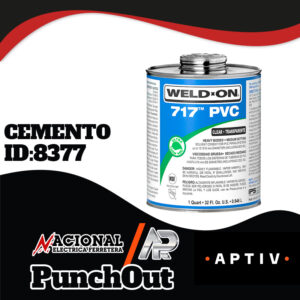 CEMENTO PARA PVC 717 CLARO C-80 16oz 1/2 WELD-ON 10147