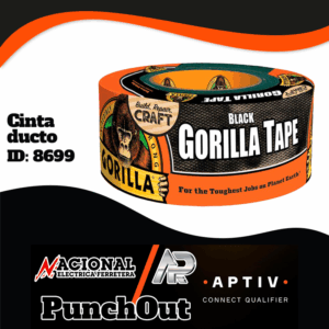 DUCT TAPE , CLOTH MATERIAL 1.88" X 35 YDS LONG COLOR BLACK GORILLA