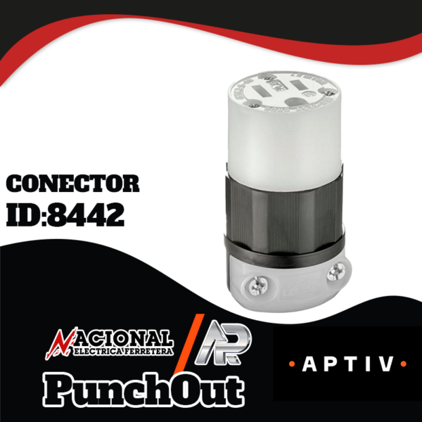 Punch-Out--Conector-ID-8442 CONTACTO LEVITON COLOR NEGRO 2P 3H 15A 125V NEMA L5-15R MODELO 5269C
