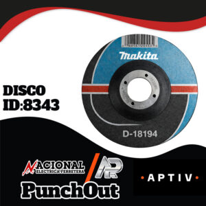 DISCO PARA DESBASTE 4-1/2 pulgada x ¼ x 7/8, METAL, M. D-18194, MAKITA