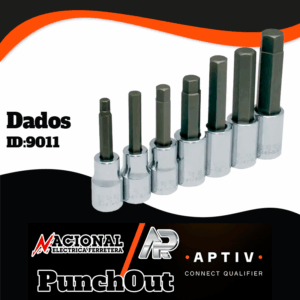 JUEGO DE 7 DADOS PUNTA HEXAGONAL 1/2"  3 1/4" A 4"  54417 URREA