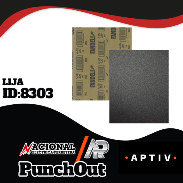 Punch-Out--Lija-ID-8303 LIJA PARA AGUA A-99 G- 220 HOJA