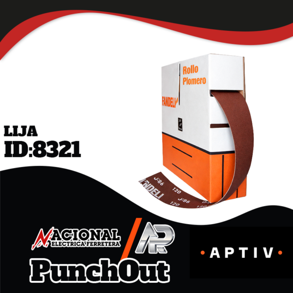 LIJA PARA FIERRO J86 G-120 ROLLO 38MMX45.72M