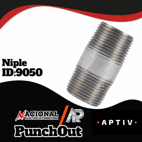 NIPLE GALVANIZADO DE 3/4" X 2" LARGO