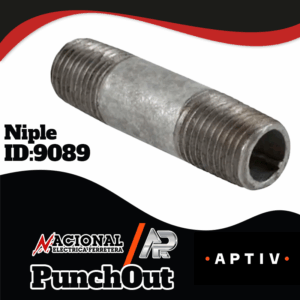 NIPLE GALVANIZADO DE 1/4" X 2" MCA. BARNETT BRASS