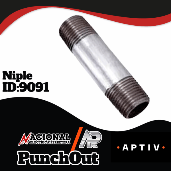 NIPLE GALVANIZADO 23MM X 51MM  1/8 X 2