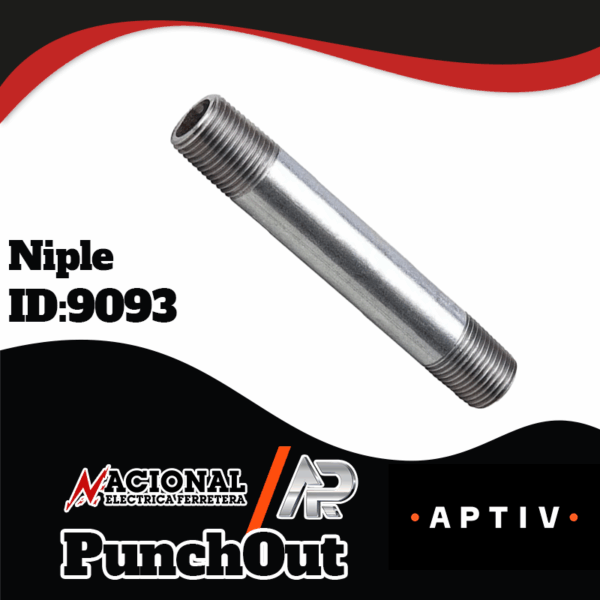 NIPLE GALVANIZADO  3MM X 125MM 1/8 X 5