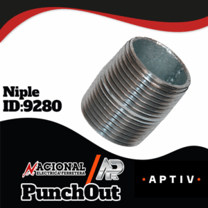NIPLE ACERO INOXIDABLE 10MM X 25MM 3/8 X 1