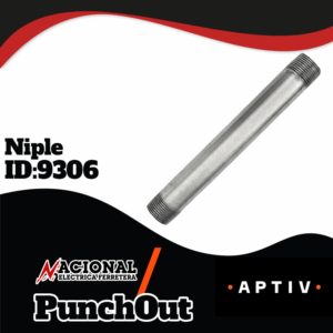NIPLE GALVANIZADO 10MM X 178MM 3/8 X 7