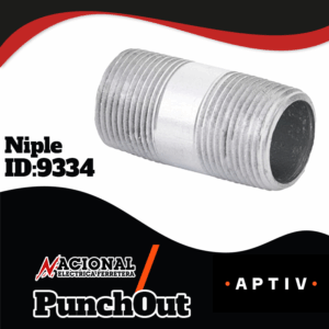 NIPLE GALVANIZADO 1 1/2 X 2 38MM X 51MM