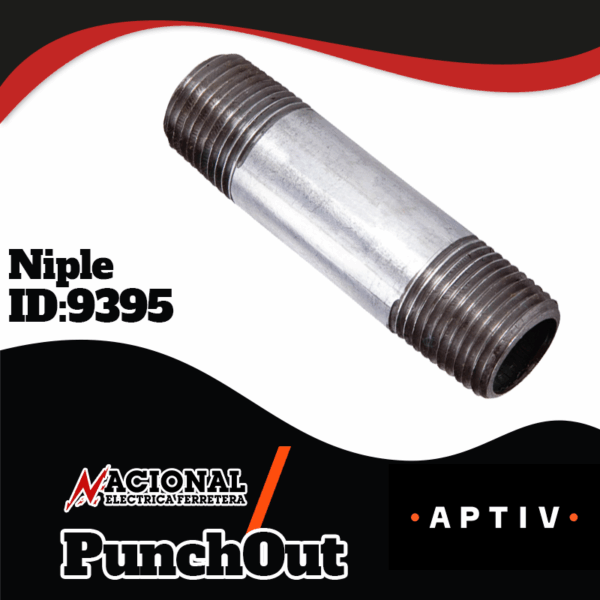 NIPLE GALVANIZADO 13MM X 76MM 1/2 X 3