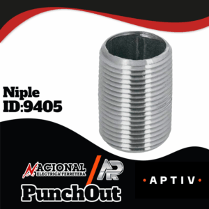 NIPLE GALVANIZADO 10MM X ROSCA CORRIDA 3/8 X 1  ROSCA CORRIDA