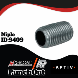 NIPLE NEGRO C- 40 6MM X ROSCA CORRIDA 1/4" X ROSCA CORRIDA