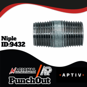 NIPLE GALVANIZADO 13MM X 38MM 1/2 X 1 1/2
