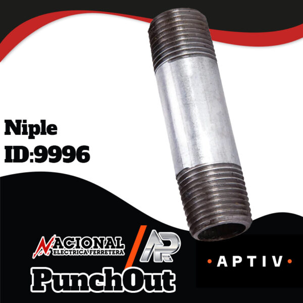Punch-Out--Niple---ID--9996 NIPLE GALVANIZADO 3MM X 76MM 1/8 X 3
