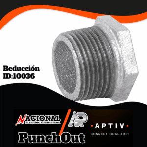 REDUCCION BUSH GALVANIZADO 25MM X 13MM 1 X 1/2