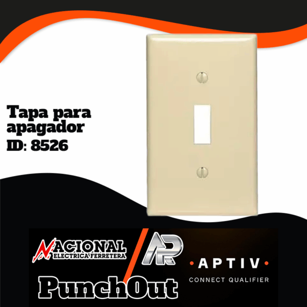 TAPA 2 X 4 P/APAGADOR L.A. MARFIL   #86001 LEVITON