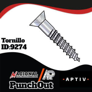 Punch-Out---Tornillo--ID-9274 WOOD SCREW FLAT #10 2 1/2 PAQ. C/ 10 PZ