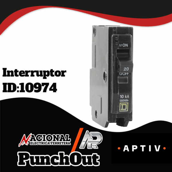INTERRUPTOR SQD 1 POLO 20A QO120