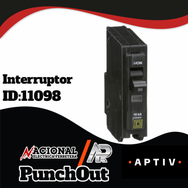 Punch-Out--Interruptor-ID--11098 INTERRUPTOR SQD 1 POLO 30A QO130