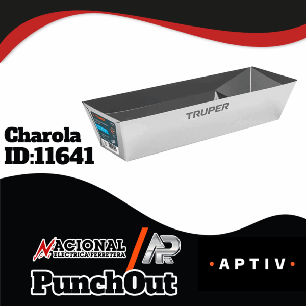 CHAROLA DE 12" DE ACERO INOX PARA MEZCLA 100798 TRUPER
