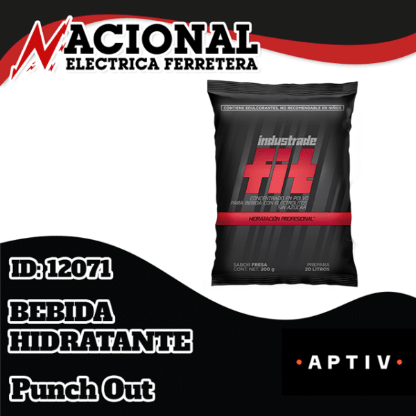 BEBIDA HIDRATANTE  FIT SIN AZUCAR SABOR FRESA 20 LT INDUSTRADE