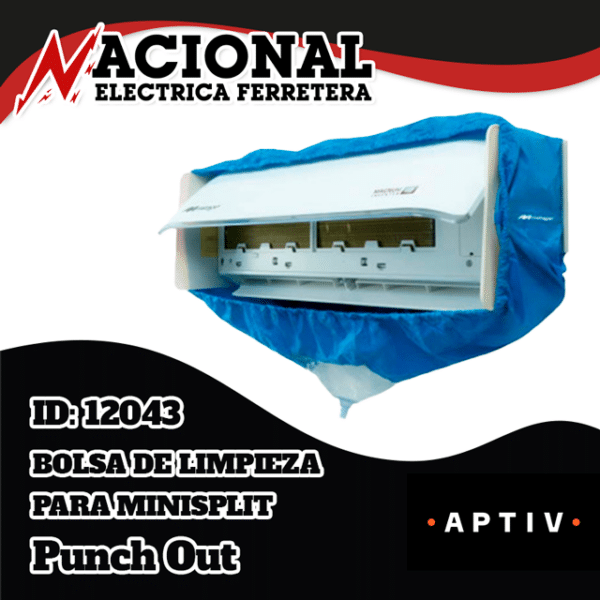 Punch-Out-BOLSA-DE-LIMPIEZA-PARA-MINISPLIT-ID-12043 BOLSA DE LIMPIEZA PARA MINISPLIT DE 1 A 1.5 TON. MIRA GE MOD. MCB1218A