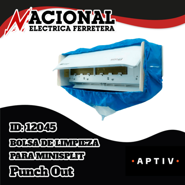 Punch-Out-BOLSA-DE-LIMPIEZA-PARA-MINISPLIT-ID-12045 BOLSA DE LIMPIEZA PARA MINISPLIT DE 2 A 3 TONELADAS MIRAGE MOD. MCB2436A