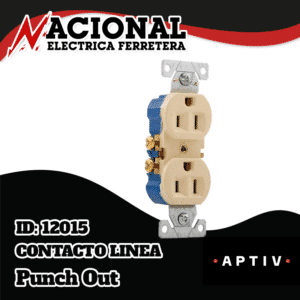 CONTACTO LINEA ANTIGUA 15AMP 125V DOBLE MARFIL #EE-270 SUPPLIER