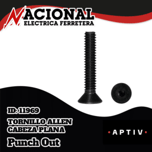 TORNILLO ALLEN CABEZA PLANA 3/8-16 X 1.1/2.