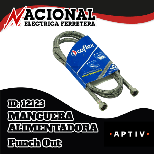 MANGUERA ALIMENTADORA COFLEX LAVABO/FREGADERO 1/2 X 1/2 X 200CM LARGO AL-A200