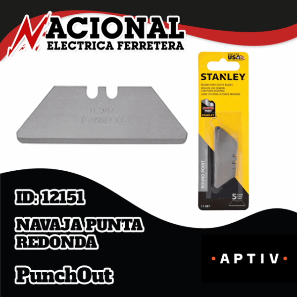 NAVAJA PUNTA REDONDA PAQUETE 5 PIEZAS 11-987 STAN LEY