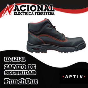 ZAPATO BORCEGUI NEGRO C/POL S/BURBUJA MAG77