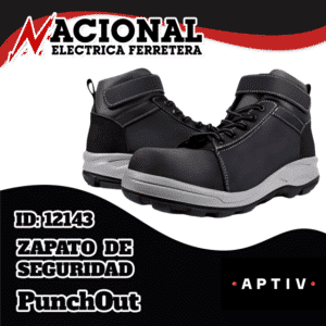 ZAPATO MAG2015 BORCEGUI NEGRO-GRIS C/POL S/IRON