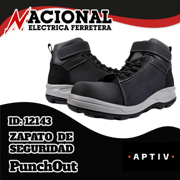ZAPATO MAG2015 BORCEGUI NEGRO-GRIS C/POL S/IRON