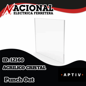 ACRILICO CRISTAL 3.20 X 1.90MTS 4.5MM 3/16"