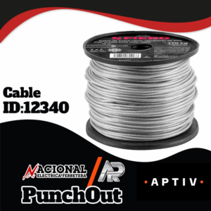CABLE RIGIDO DE ACERO 1-16 RECUBIERTO PVC 7X7 75M 44220 CAB-1/16RX FIERO