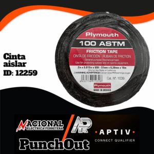 CINTA AISLAR PLAYMOUNTH 1002 3/4" X 60' TELA