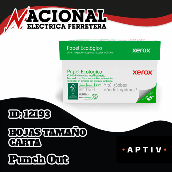 CAJA HOJAS TAMAÑO CARTA BOND BLANCAS XEROX