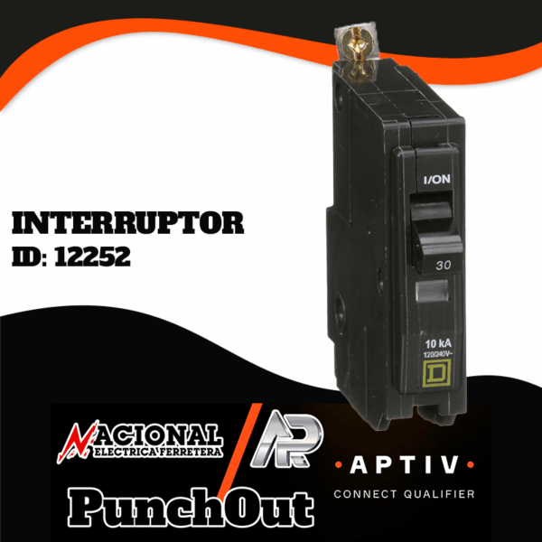 INTERRUPTOR SQD 1 POLO 30A QOB130