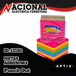 NOTAS ADHESIVAS CUBO MEMOTIP JANEL MINI NEON 2X2Â¨ PAQ 5.1X5.1 CM  C/400 HOJAS