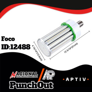 FOCO MCA: JESLED MOD: JW-CORN-5000K-277V 120W BASE E39 5000K 100-277V